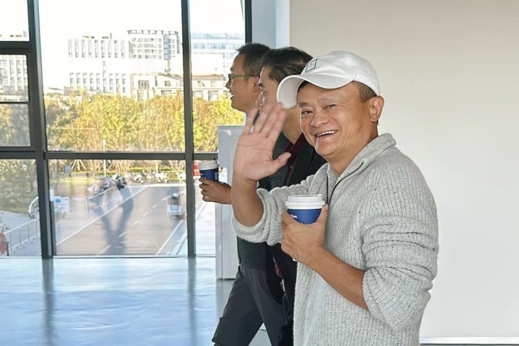 Alibaba founder Jack Ma visited the company’s Hangzhou campus on Friday. Photo: Handout