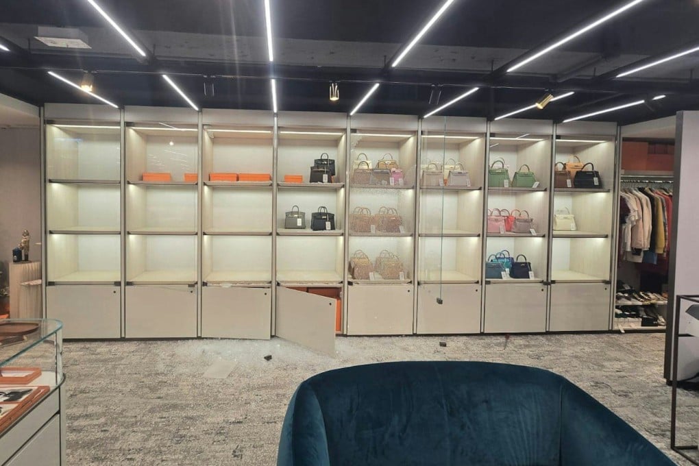 Ginza Xiaoma at New World Tower in Central was burgled on Saturday morning. Photo: Ginza Xiaoma Ginza Xiaoma at New World Tower in Central was burgled on Saturday morning. Photo: Ginza Xiaoma