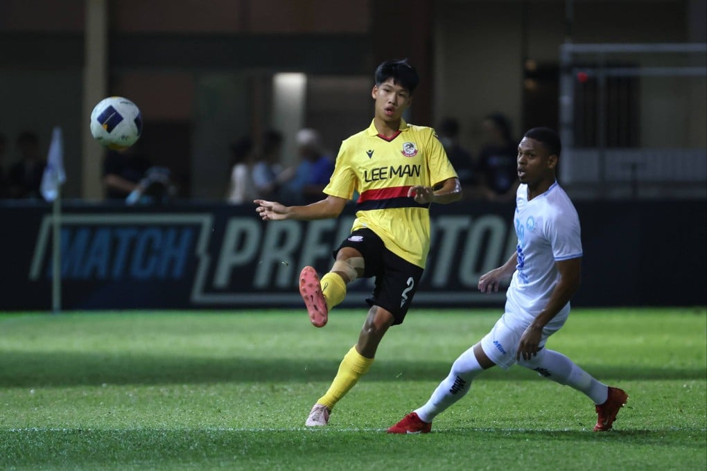 Timothy Chow in Asian Champions League Two action for Lee Man against Nam Dinh. Photo: Jonathan Wong