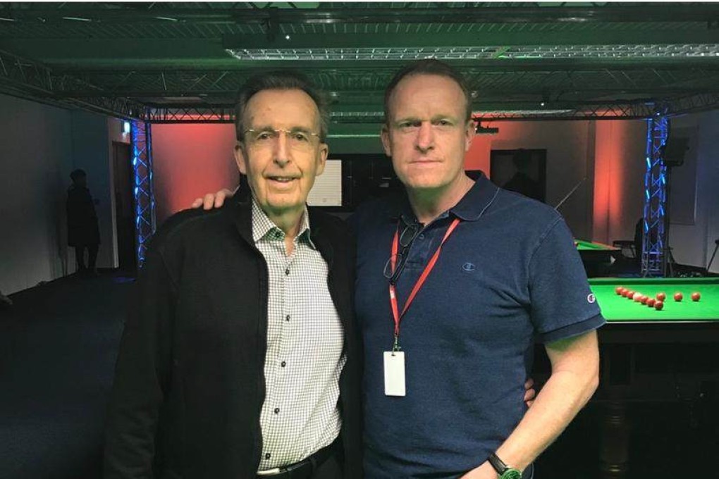 Former snooker world champion Terry Griffiths (left) and his son and Hong Kong coach Wayne Griffiths.