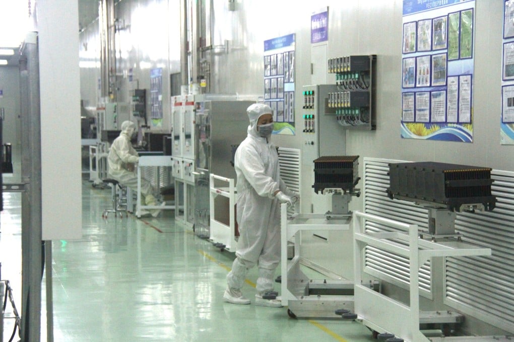 Trina Solar’s workshop in Bac Giang province in Vietnam. Photo: Xinhua