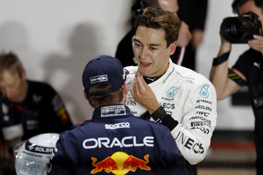 Red Bull’s Max Verstappen (left) qualified in pole position for Sunday’s Qatar Grand Prix, with Mercedes’ George Russell (right) in second spot, but a Russell complaint saw the positions reversed. Photo: Reuters