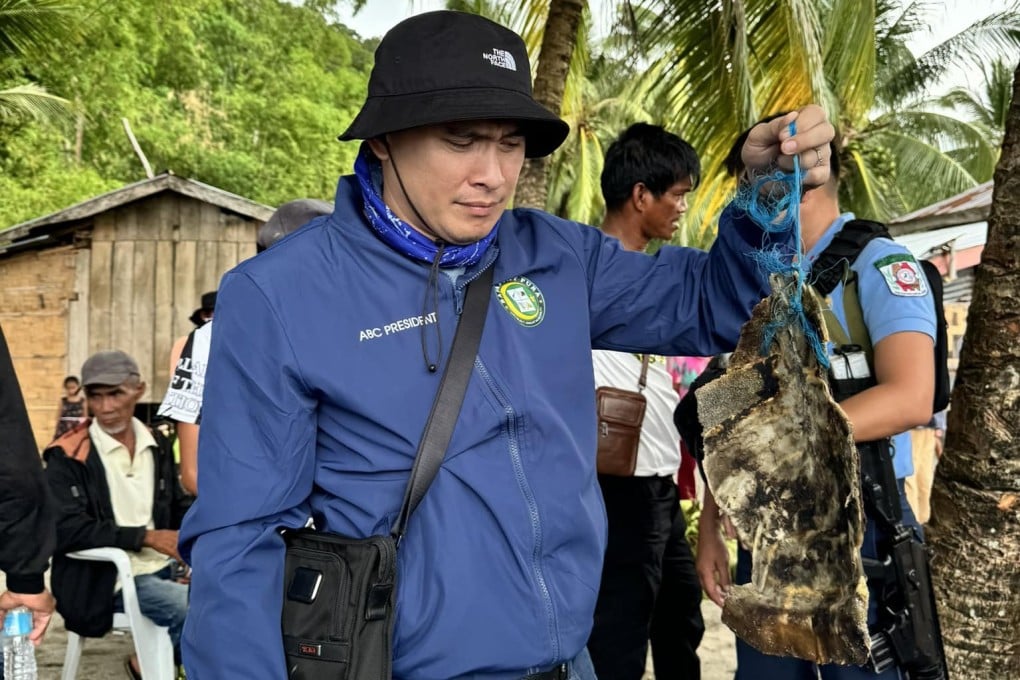 The shell of a sea turtle that was eaten by villagers in Maguindanao del Norte, Philippines. Photo: Facebook/DatuMohamadSinsuatJr