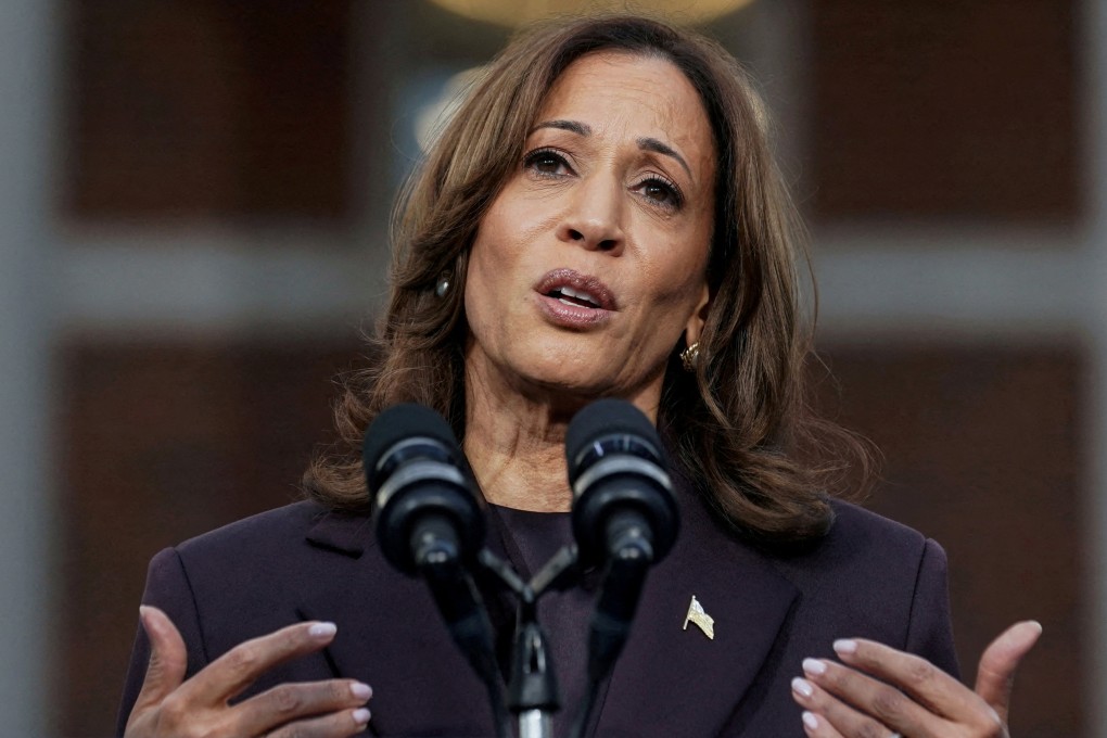 US Vice-President Kamala Harris reacts as she delivers remarks, conceding 2024 U.S. presidential election to Donald Trump on November 6. Photo: Reuters