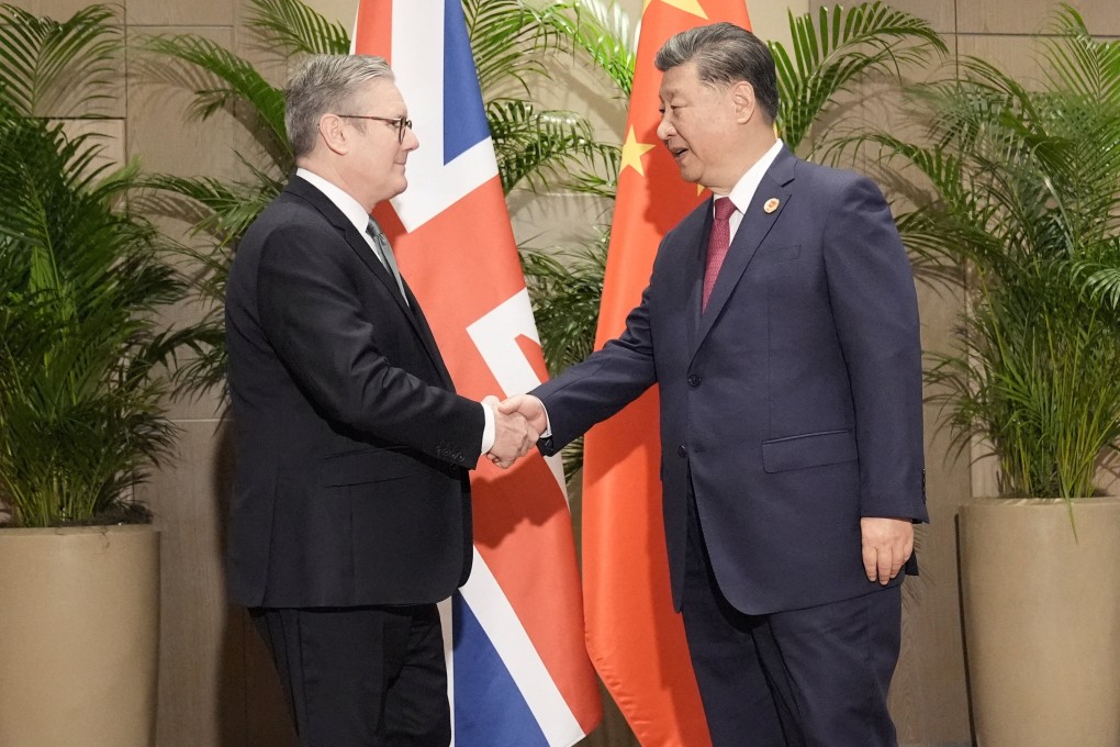 British Prime Minister Keir Starmer attends a bilateral meeting with President Xi Jinping during the G20 summit in Rio de Janeiro. Photo: Reuters