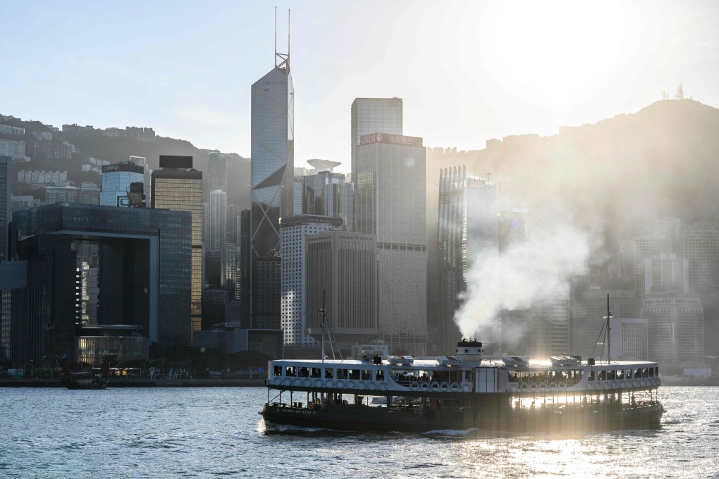 A Star Ferry sails along Hong Kong’s Victoria Harbour on November 26. Photo: AFP
