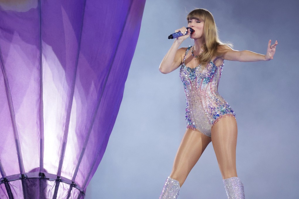 Taylor Swift performs at Singapore’s National Stadium in March. The singer played six concerts in the Lion City as part of The Eras Tour. Photo: Getty Images