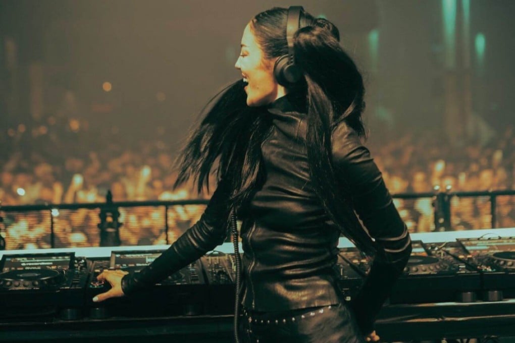 DJ Sim0ne (above) performs at Clockenflap 2024. She later complained on social media about the behaviour of a group of teenage boys at the front of the crowd. There were other complaints about crowd behaviour too. Photo: Instagram/@sim0ne
