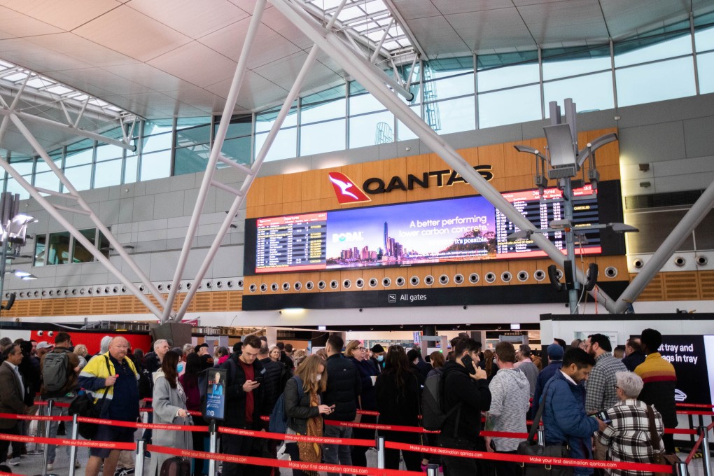 Passengers at Sydney airport. A man was charged over an incident in October involving alleged assault and illegal plane entry. Photo: Xinhua