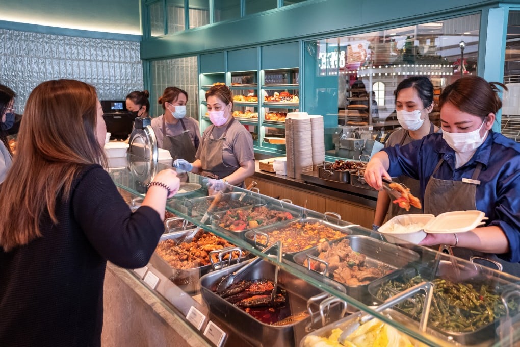 The lunchtime rush for two-dish rice at Chapter IFC in Central, Hong Kong. Photo: Alexander Mak