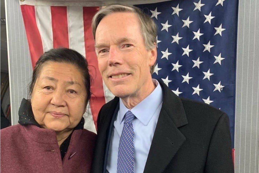 Ayshem Mamut and US Ambassador to China Nicholas Burns after her release from Chinese custody last week. Photo: via X