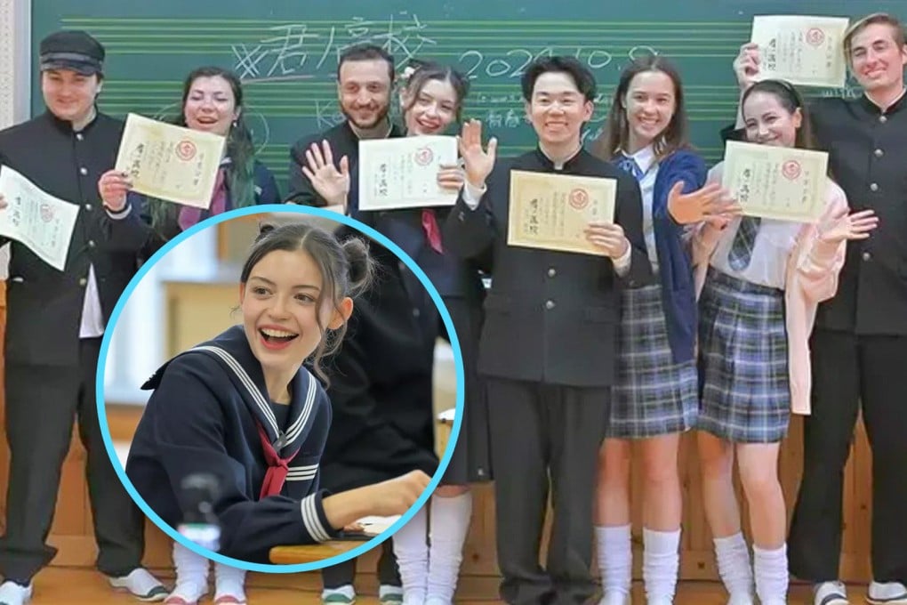 For US$200, foreign visitors can experience a day as a secondary school student in Japan, immersing themselves in the local school culture. Photo: SCMP composite/QQ.com