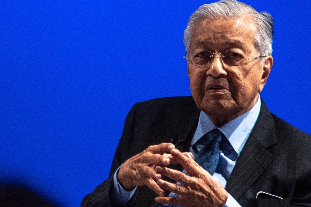 Malaysia’s former prime minister Mahathir Mohamad speaks during the Nikkei Forum “Future of Asia” in Tokyo on May 24. Photo: AFP