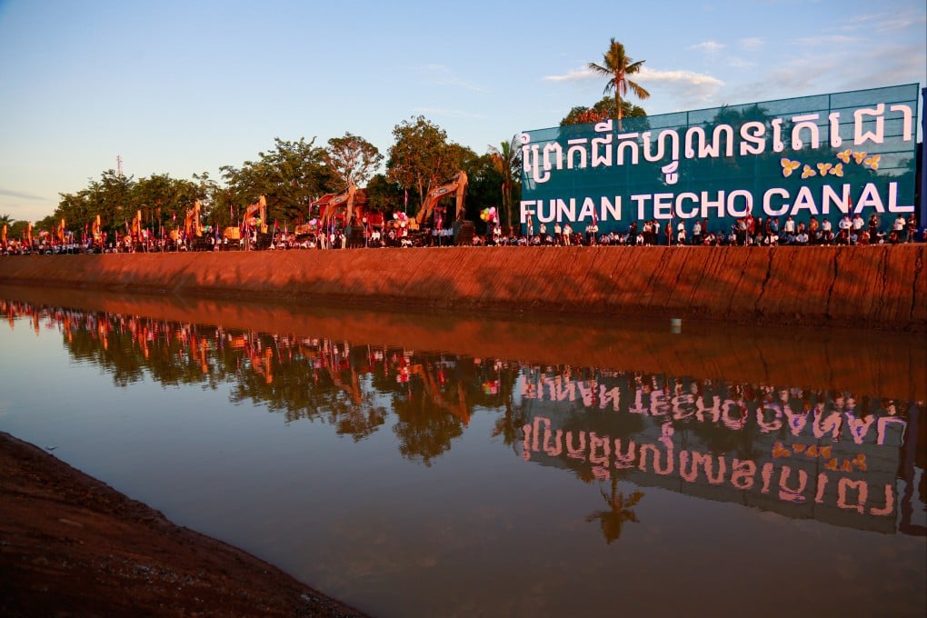 People gathered in August for the official groundbreaking of the Funan Techo Canal in Cambodia. Photo: EPA-EFE