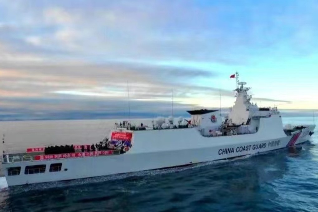 A photograph released by Chinese state media of China’s first coastguard patrol in the Arctic during a joint exercise with Russia in September. Photo: Weibo