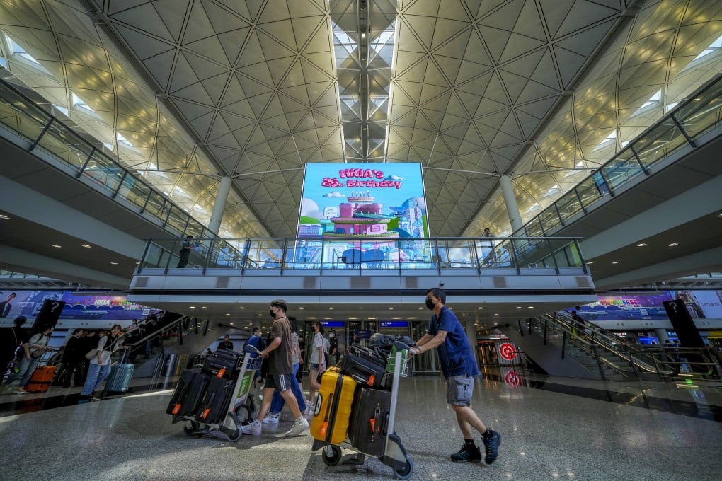 Travellers at the arrival hall of the Hong Kong International Airport in Chek Lap Kok. Photo: Elson Li