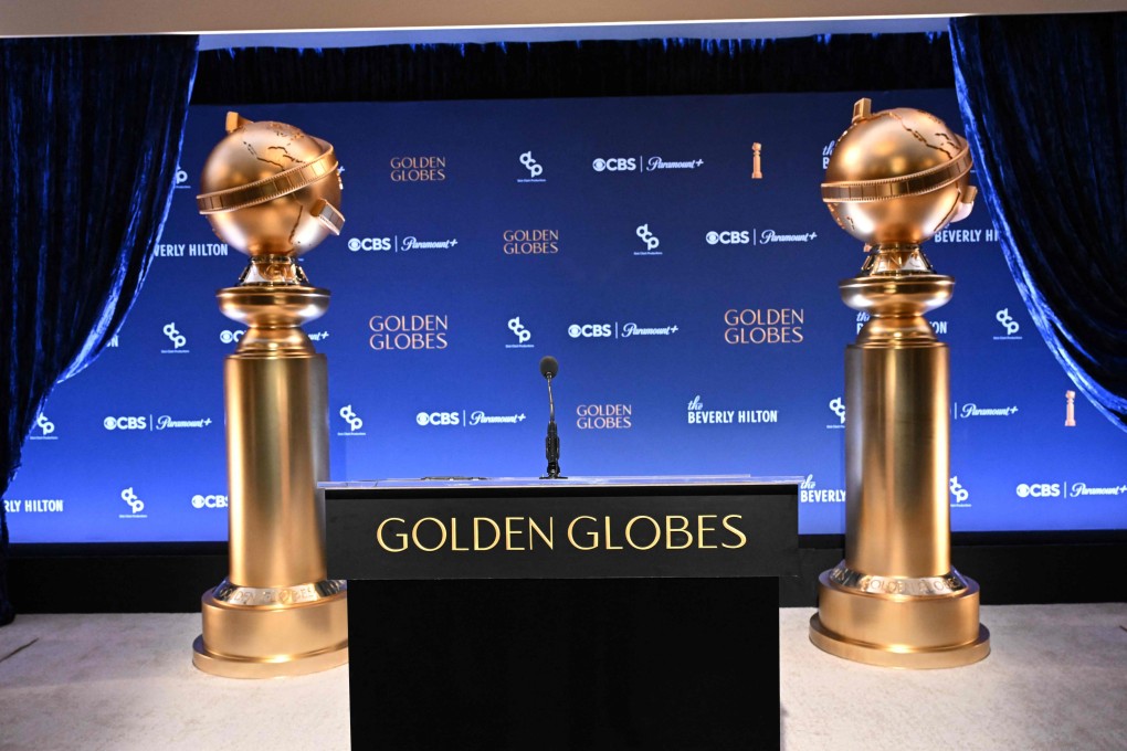 General view of the stage during the nominations’ announcement for the 82nd Golden Globe Awards on December 9. Photo: AFP