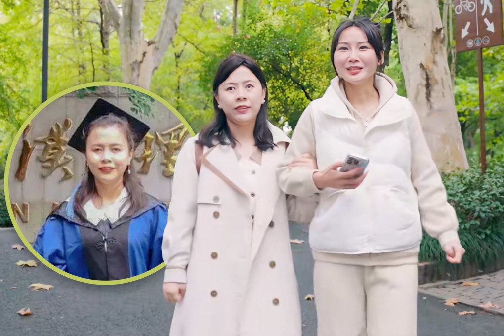 Huang is grateful that her roommate, Meng Meng, does not treat her any differently, and they do everything together. Photo: SCMP composite/Douyin