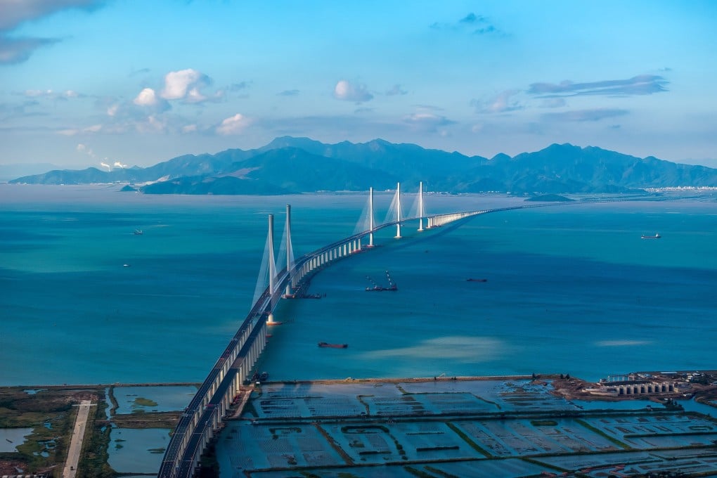 The Huangmaohai connector linking the cities of Zhuhai and Jiangmen in the Pearl River Delta in southern China is the latest mega project to boost connectivity in the Greater Bay Area. Photo: CCTV