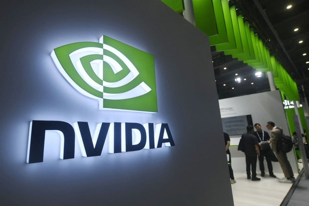The Nvidia logo is seen at an exhibition booth in Taiwan. Photo: Digitimes