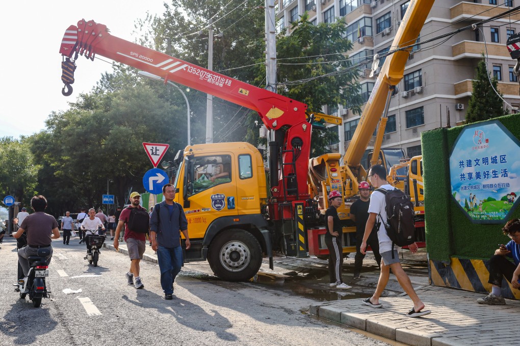 Urban infrastructure construction, as seen here at a site in Beijing, will help drive investment that supports China’s economy in the coming years. Photo: EPA-EFE