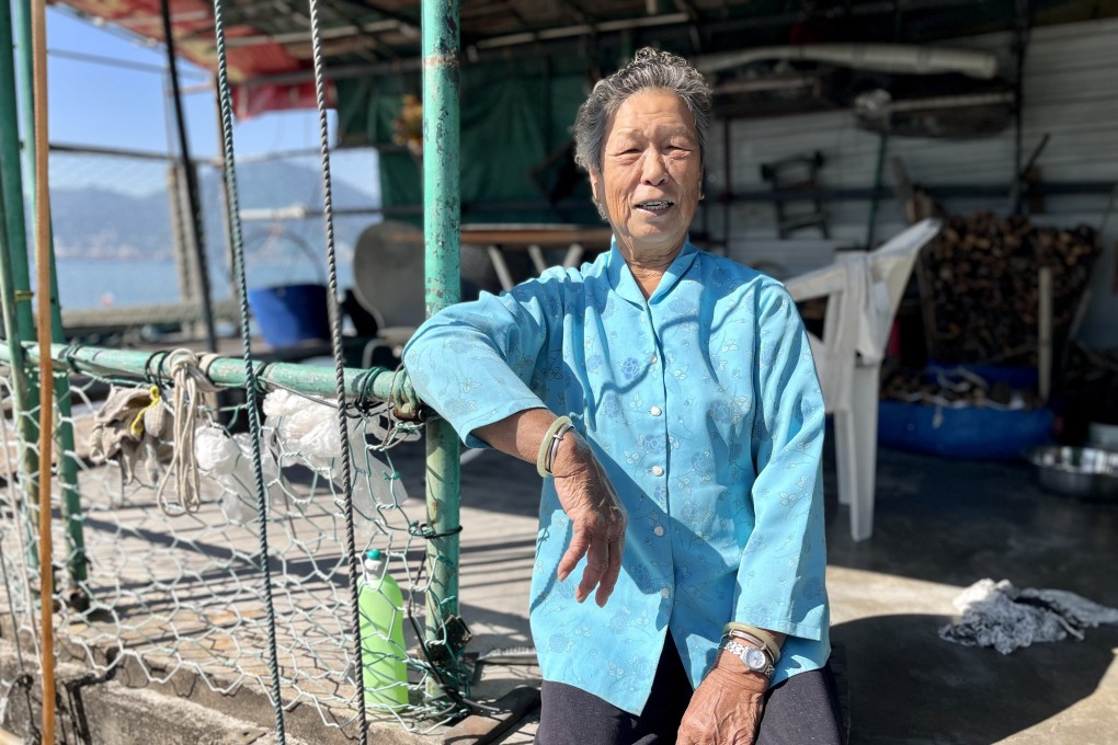 Fong Sam-kiu, 79, relaxes in the outdoor eating area of her home in Kat O, one of the largest outlying islands in Hong Kong’s northeast New Territories. Photo: Kylie Knott