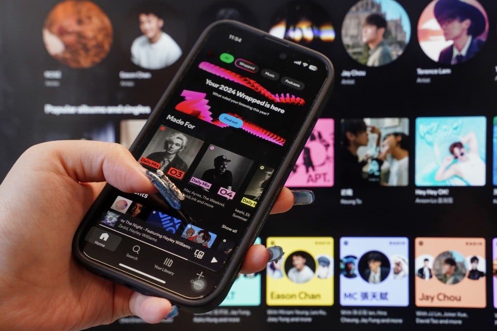 2024 Spotify Wrapped shown on the Spotify app. Photo: SCMP / Alexander Mak