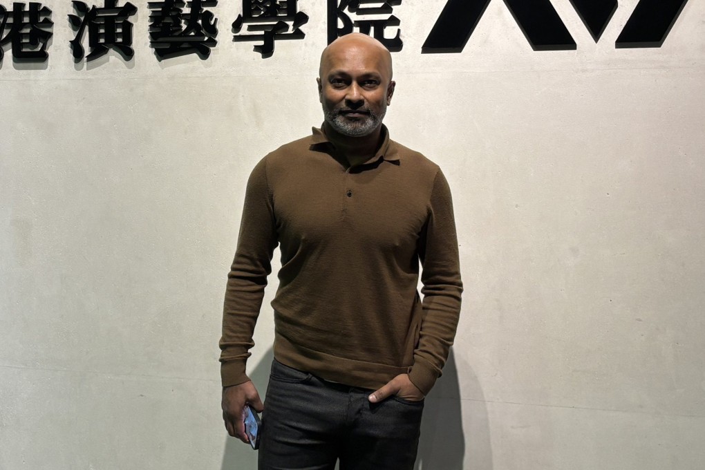 British dancer and choreographer Akram Khan stands outside the Hong Kong Academy for Performing Arts after receiving an honorary fellowship from the school on December 5. Photo: SCMP