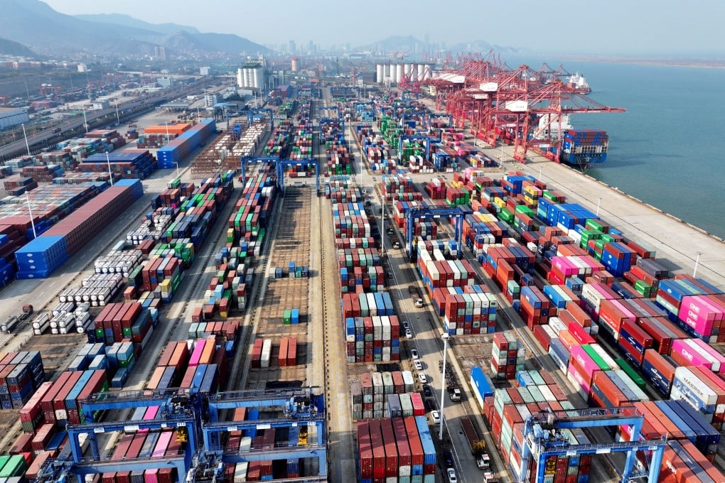 A container terminal at Lianyungang Port in Jiangsu province this month. Photo: Xinhua