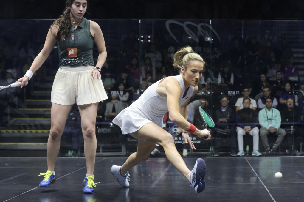 Olivia Weaver (right) is set to return to action after recovering from the back injury she suffered in her Hong Kong Squash Open semi-final match against Nour El Sherbini. Photo: Jonathan Wong