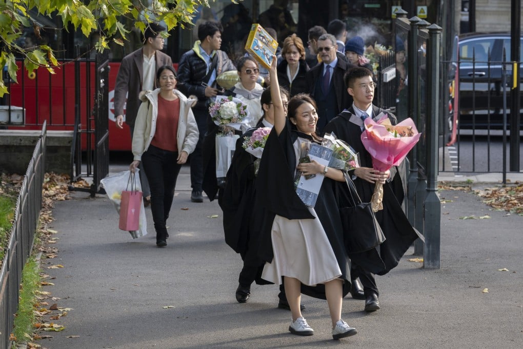 Fresh graduates of Imperial College London celebrate after their graduation ceremony in London, England in 2022. Photo: In Pictures via Getty Images