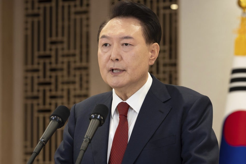 South Korean President Yoon Suk-yeol speaks at the presidential office in Seoul, South Korea on December 12. Photo: South Korea Presidential Office/AP