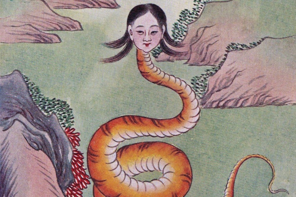 Nüwa, the creator deity in Chinese folklore, is often depicted with a human head and serpent-like body. Photo: Pictures From History/Universal Images Group via Getty Images