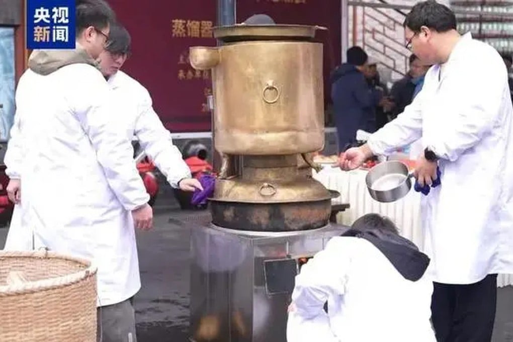 The experiment suggests Chinese distillation techniques could go as far back as the Western Han dynasty. Photo: CCTV
