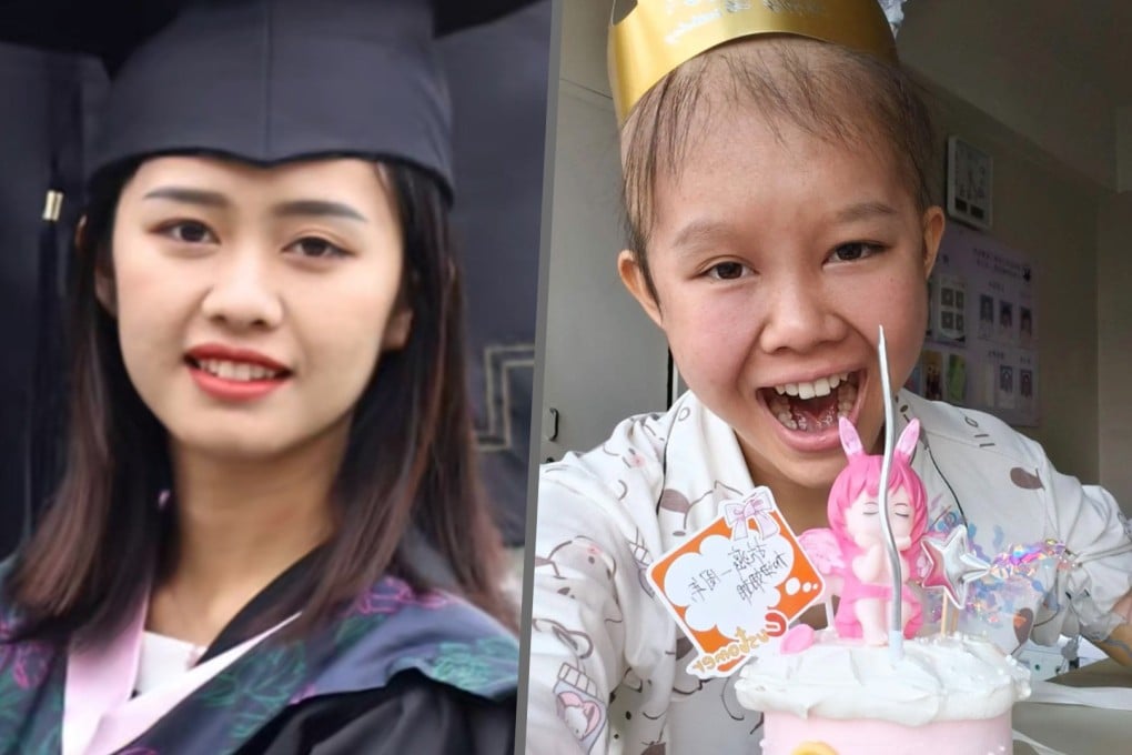 Lu Wenna, an auxiliary police officer, died on December 6 from a rare cancer after just one year of fulfilling her dream of being a policewoman. Photo: SCMP composite/Douyin