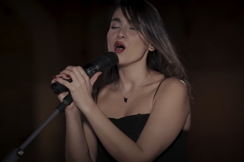 Parastoo Ahmadi posted her concert online on Wednesday, calling herself “a girl who wants to sing for the people I love”. Photo: YouTube/Parastoo Ahmadi