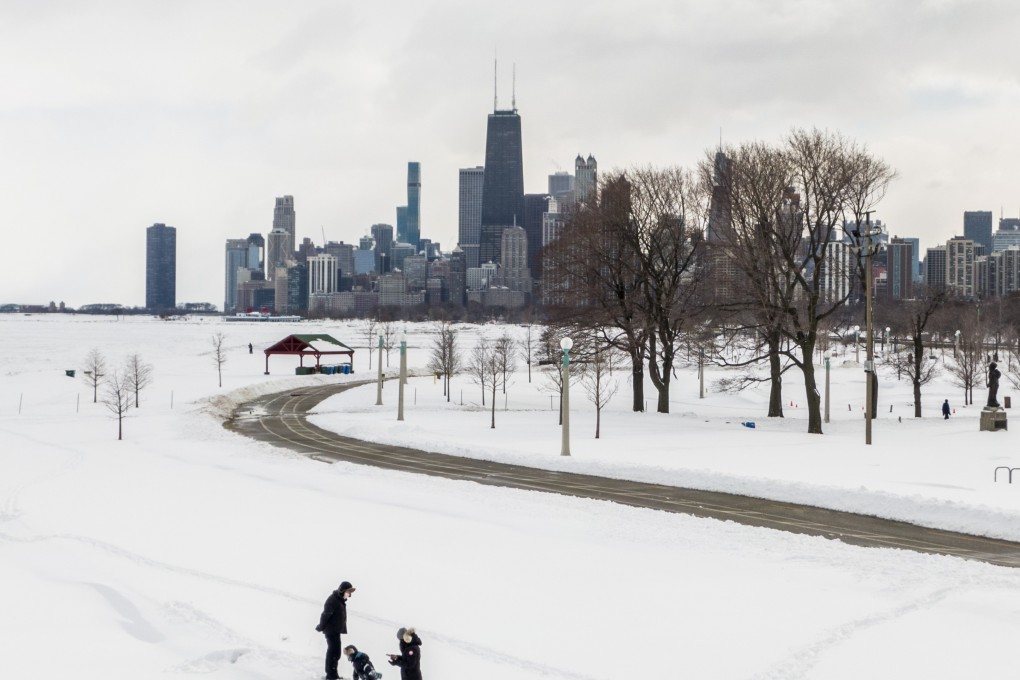 The Chicago skyline seen after a snowstorm. Photo: EPA-EFE
