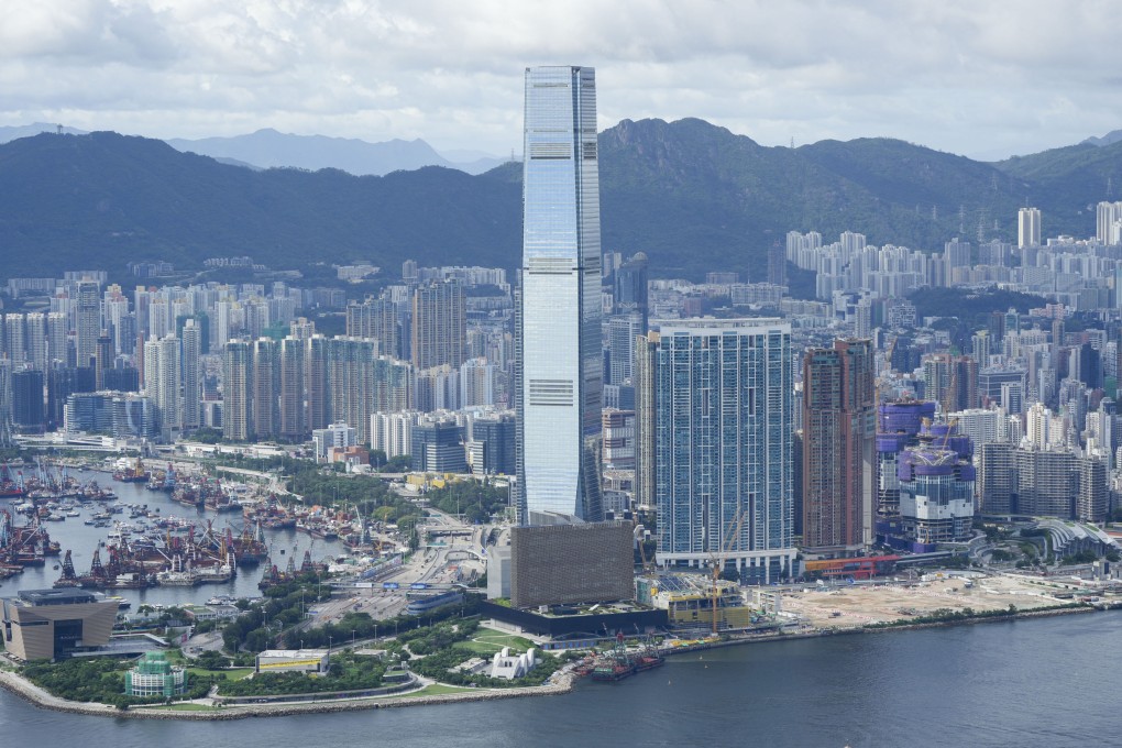The West Kowloon Cultural District, photographed from The Peak. Photo: May Tse