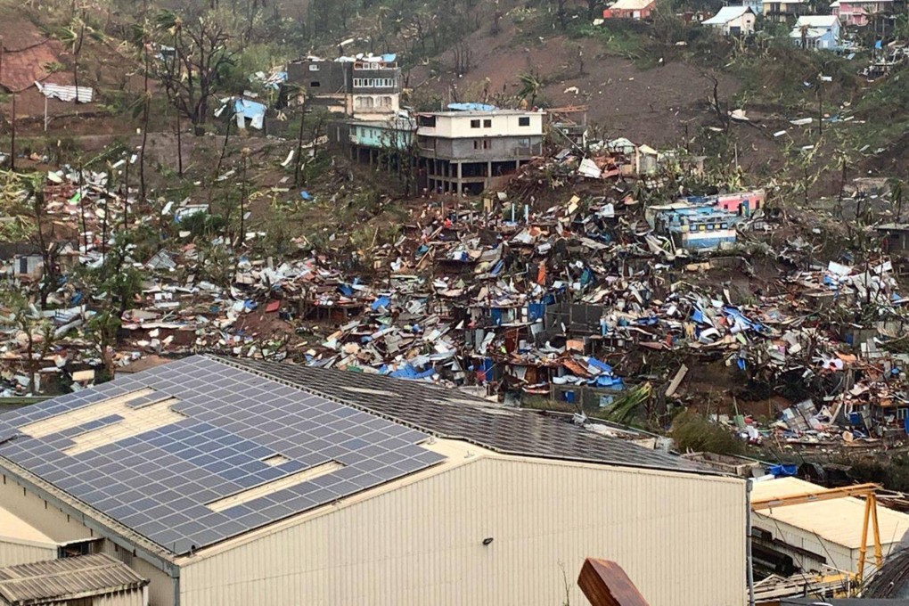 The aftermath of Cyclone Chido in Mayotte. Photo: AFP