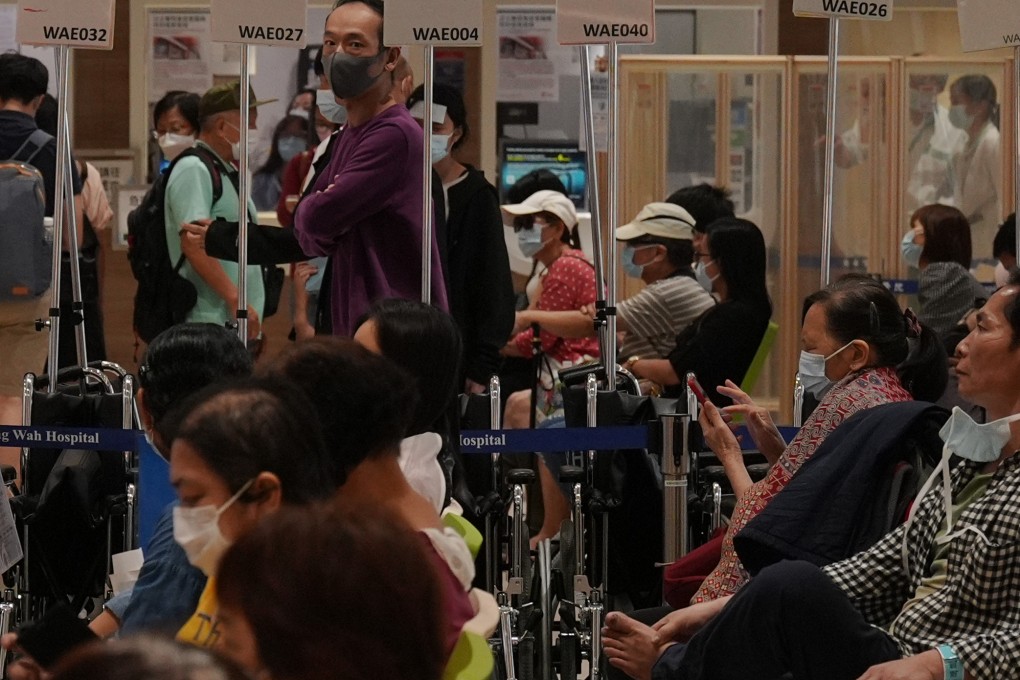 People wait at A & E in Kwong Wah Hospital on March 31. While Hong Kong faces a shortage of doctors, increasing their number alone may not resolve systemic issues such as resource distribution and public-private imbalance. Photo: Eugene Lee
