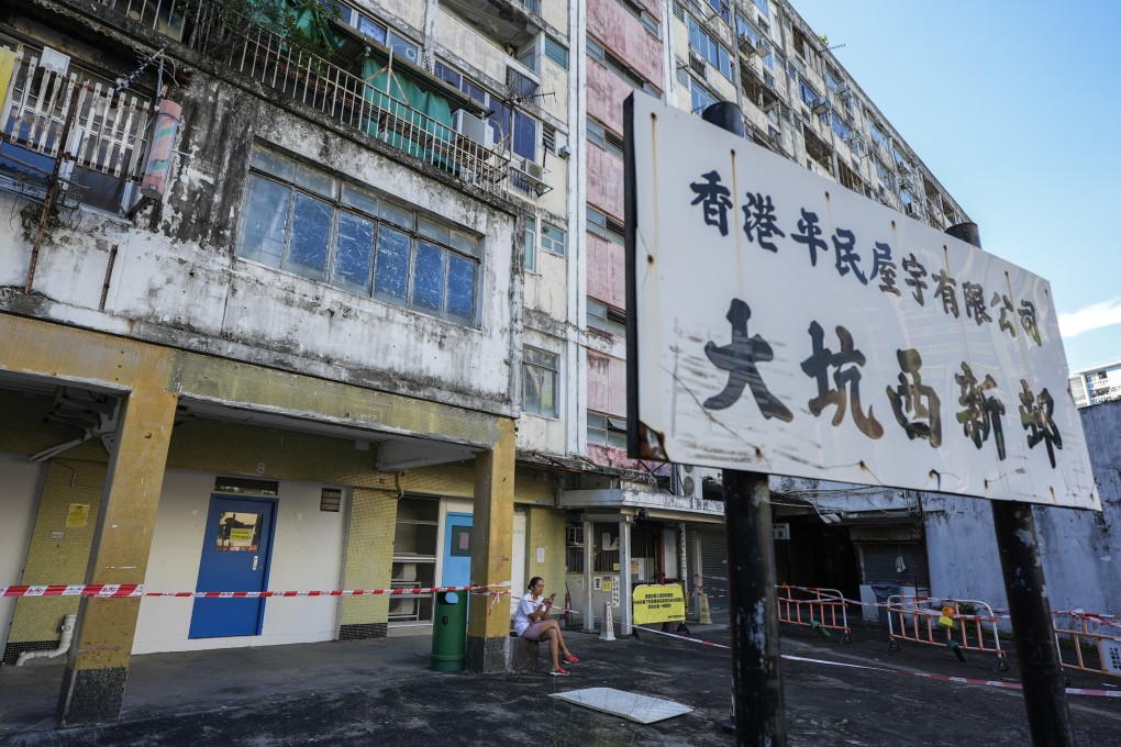 A handful of residents have resisted the eviction notice at Tai Hang Sai Estate. Photo: Eugene Lee
