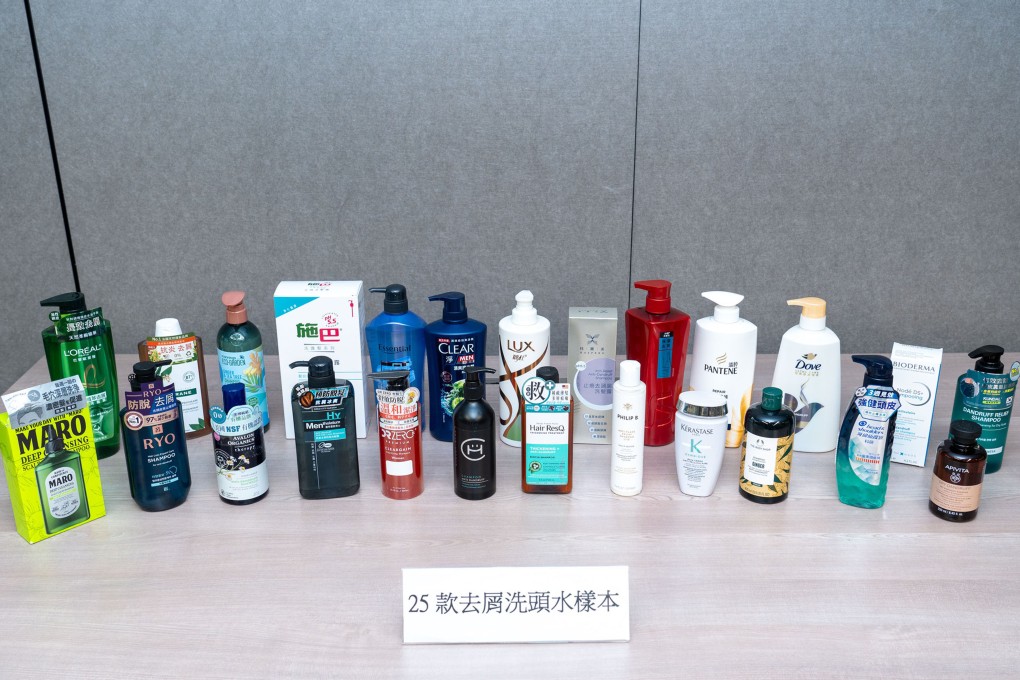 The five brands found to contain the substances are Hair Corner, Mentholatum, Petal Fresh Pure, Clear and Philip B. Photo: Consumer Council