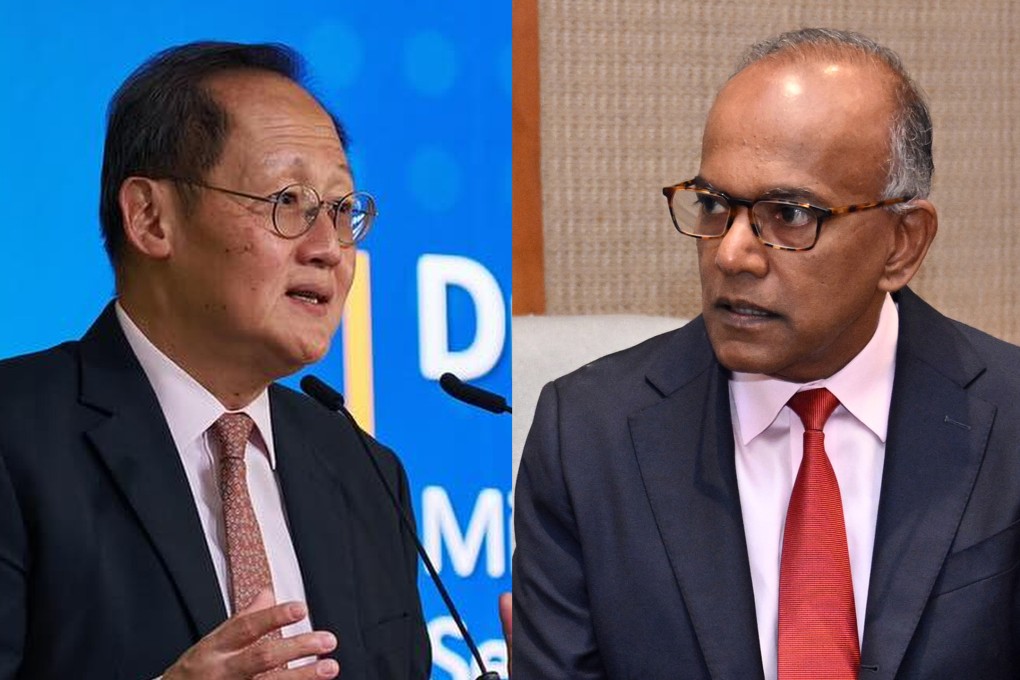 (L-R) Singapore’s Manpower Minister Tan See Leng and Law and Home Affairs Minister K Shanmugam. Photo: Facebook/Handout