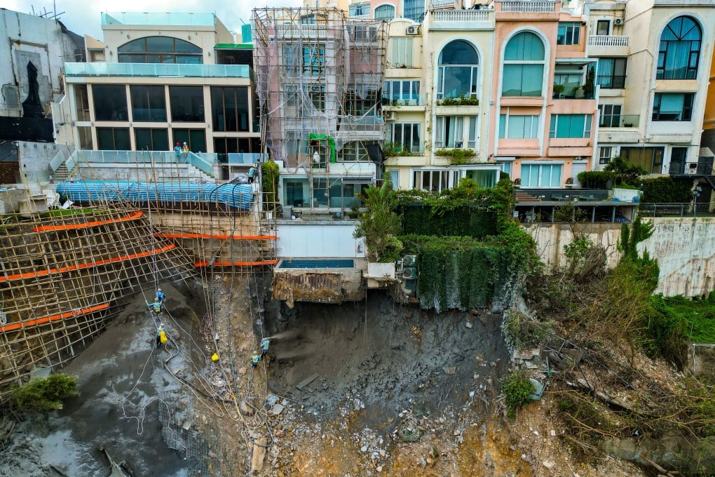 Illegal structures were found at Hong Kong’s Redhill Peninsula in the aftermath of a landslide in September 2023. Photo: Sam Tsang
