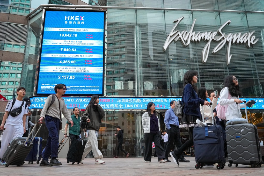 People passed through Exchange Square in Central. Photo: May Tse
