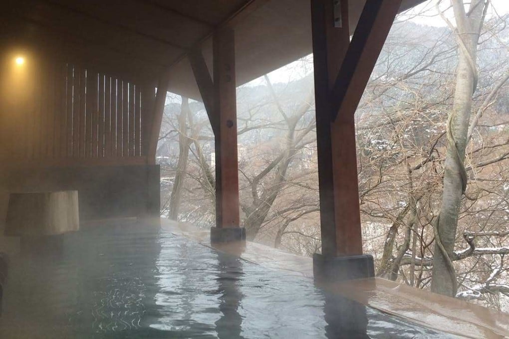 A bath at a hot springs resort in Kinugawa Onsen, Nikko, Japan. Photo: Instagram/zuyu_and_taco