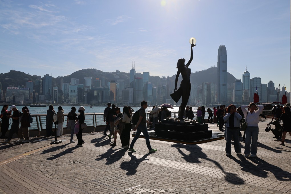 Tourists visit the Tsim Sha Tsui waterfront. Photo: Jelly Tse
