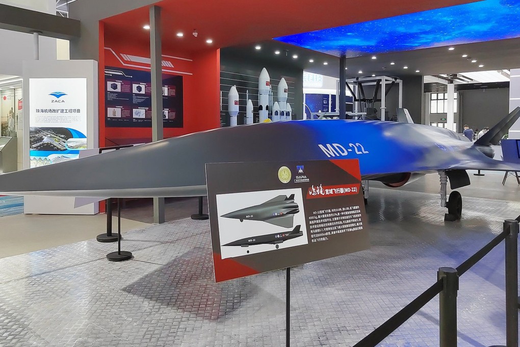 China’s hypersonic MD-22 drone was first unveiled at the 2022 Zhuhai air show. Photo: Handout