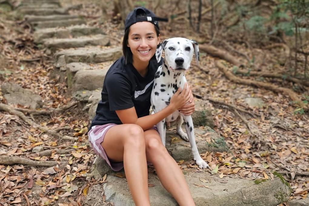Miss Hong Kong 2020 winner Lisa-Marie Tse with her dog Leo. The animal was taken to the vet after licking poisoned meat. Photo: Instagram/lisamarie_tse
