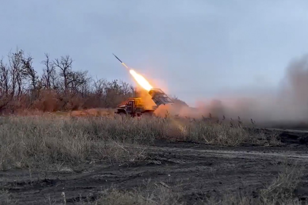 A Russian rocket launcher fires towards Ukrainian position at an undisclosed location on December 18. Photo: Russian Defence Ministry Press Service via AP